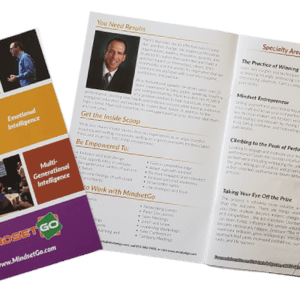 cover and inside pages of printed booklet for MindsetGo